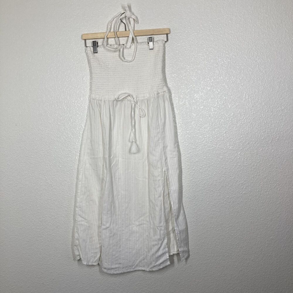 bandeau dress Beach M&S Collection Sun Dress 12 White Halter Bodice Tassel - Picture 4 of 12